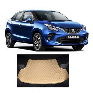 7D Car Trunk/Boot/Dicky PU Leatherette Mat for Baleno  - beige